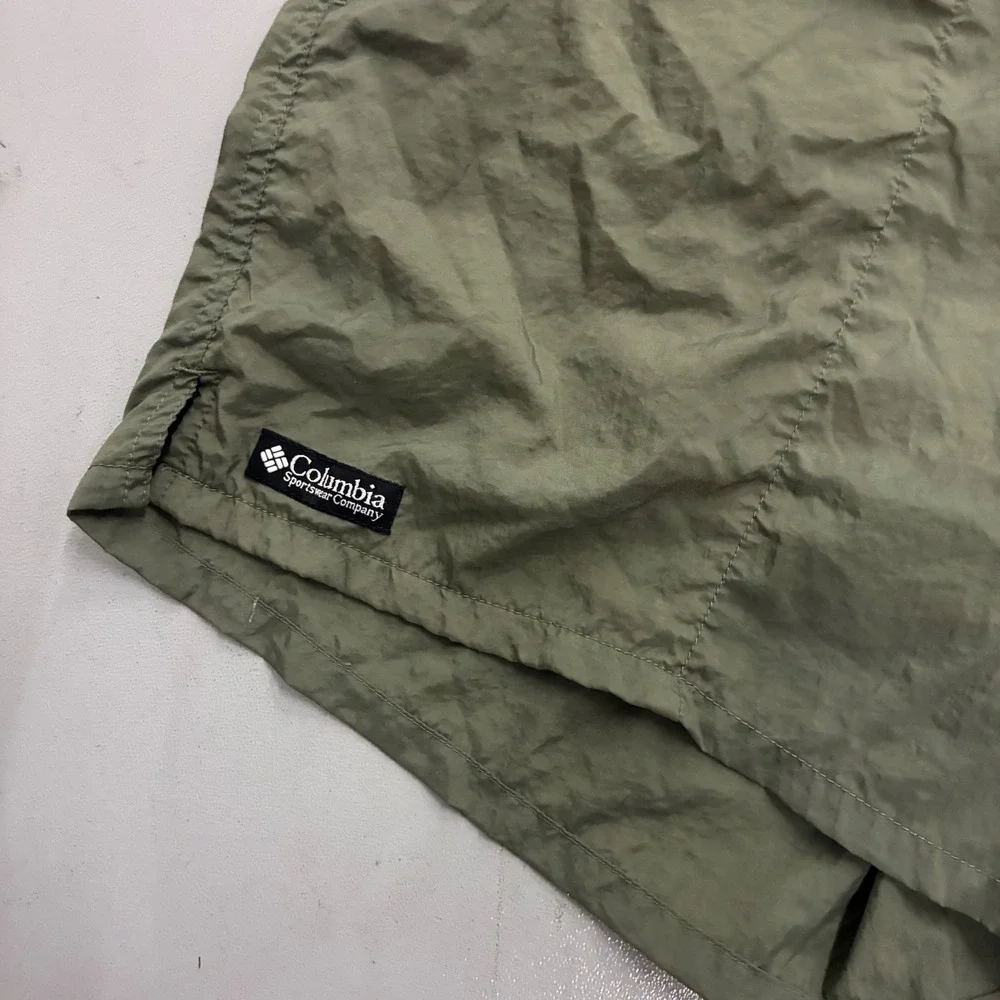 Columbia Sportswear Mens Large Olive Green Nylon Mesh Lined Hiking Swim Shorts